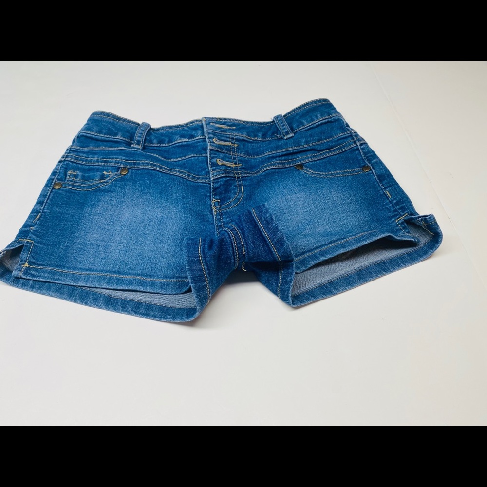 Blue Spice Button Fly Shorts